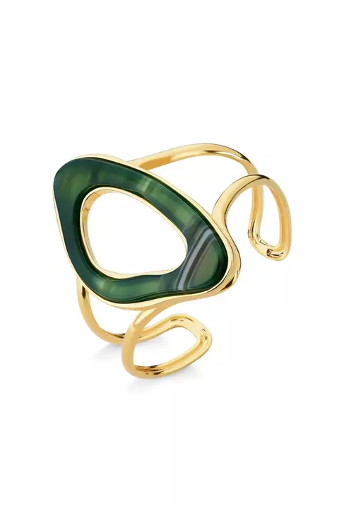 Pulseira Atração M Ágata Verde Listrada | Maria Dolores - comprar online