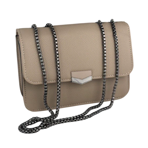 Bolsa Isadora - Pequena com Alça Dupla de Corrente - Cor Café - comprar online