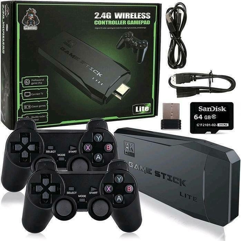 Game Stick 4k +10.000 Juegos 23 Consolas Retro + 2 Joysticks