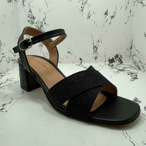 SANDALIA DE FIESTA taco bajo