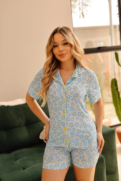 Pijama Americano Estampado - Florzinha - comprar online