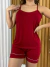 Pijama Shorts Lunna Liso - Vermelho
