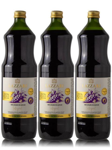3 Sucos de Uva Tinto Integral