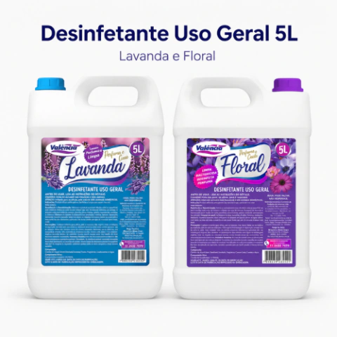 Desinfetante 5 Litros Floral e Lavanda - Valencia