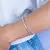 Bracelete de aço inox, c/ Strass 6 cm - comprar online