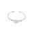 Bracelete de aço inox, Coração e esferas