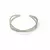 Bracelete de aço inox, Duplo aro X liso e Elo groumet 6 cm