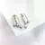Brinco de aço inox, Arco c/ esferas 3 cm