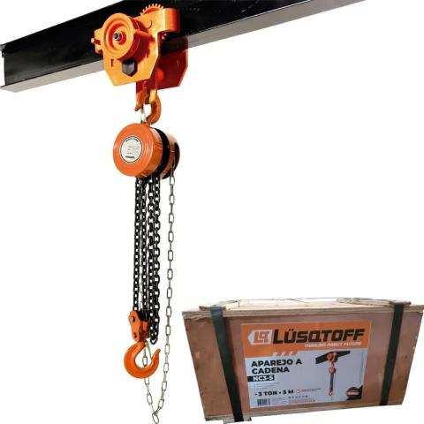 Aparejo Manual 3tn 3000kg Cadena 5m Elevacion Lusqtoff Nc3-5