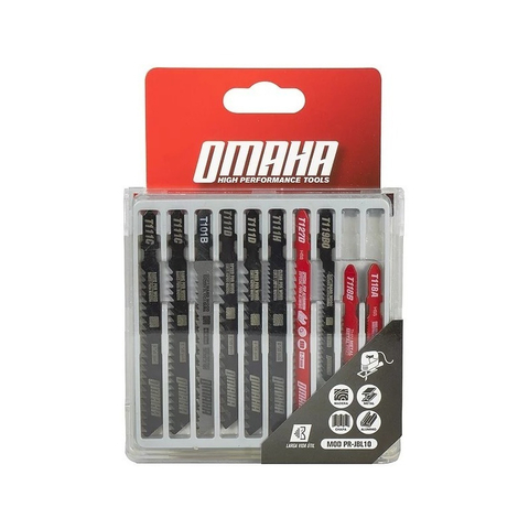 Kit Set 10 Hojas Sierra Caladora Madera Metal Aluminio Enc T