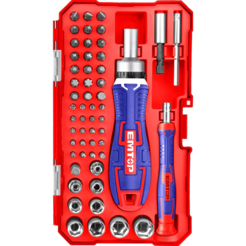 Set Juego Puntas Magneticas 1/4 PuLG Tubos Crique Emtop 55pz