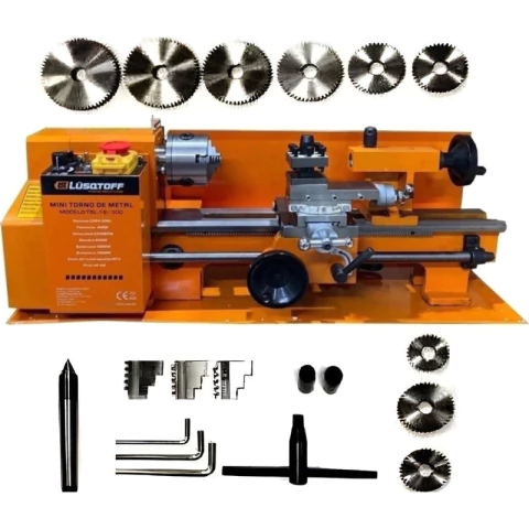 Torno Metal Mecanico 400w Lusqtoff 30cm Contrapunto Mt2 80mm
