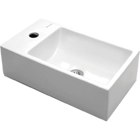 Bacha De Baño Blanca Rectangular Apoyo 1 Agujero Piazza A146