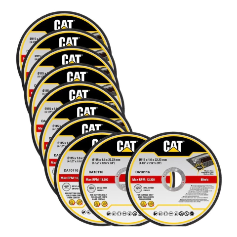 Set 10 Disco Corte Amoladora 115mm X 1,6 Mm Metal/inox Cat