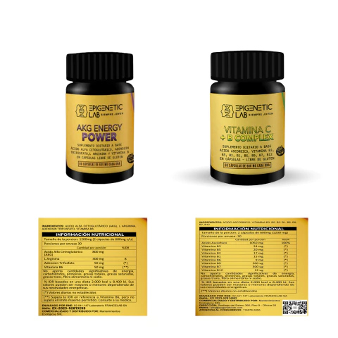 AKG + VITAMINA C + VITAMINA COMPLEJO B - comprar online