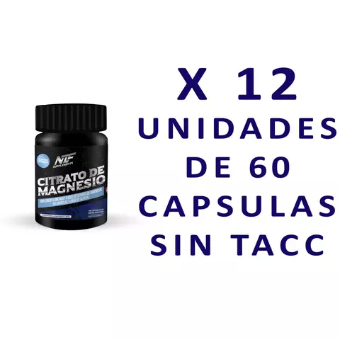 CITRATO DE MAGNESIO X 60 CÁPSULAS DE 600 MG SIN TACC X 12 UNIDADES - - comprar online