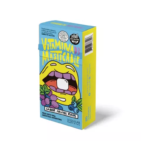 Vitamina D3 X30 Comp Masticables Sabor Frutos Rojos Leguilab Frutos Rojos