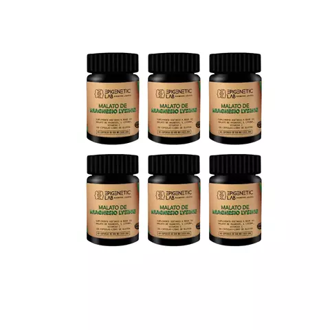 MALATO DE MAGNESIO LYSINE X 60 CAPSULAS DE 600 MG SIN TACC X 6 UNIDADES - comprar online