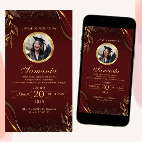 Convite digital Formatura - comprar online