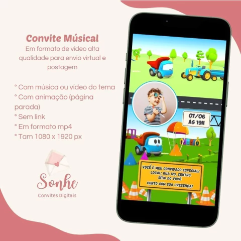 Convite Vídeo/musical Léo o Caminhão - comprar online