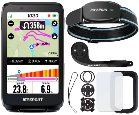 アクセサリー iGPSPORT BiNavi Kit Completo Gps Igpsport Binavi + Cinta De Braço + Sensores
