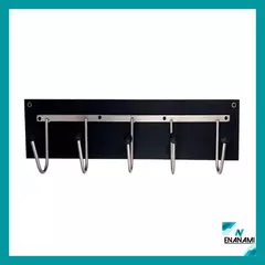 Perchero De Pared Con 5 Ganchos Rectangular Mdf Metal en internet