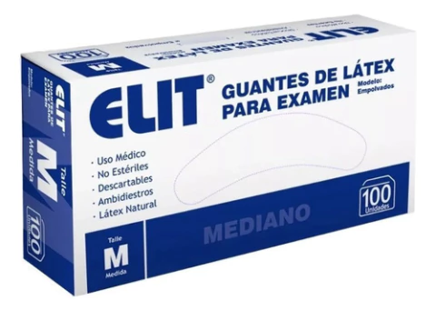 Guantes Trux Latex P/examinación Talle M Caja X 100 Unidades