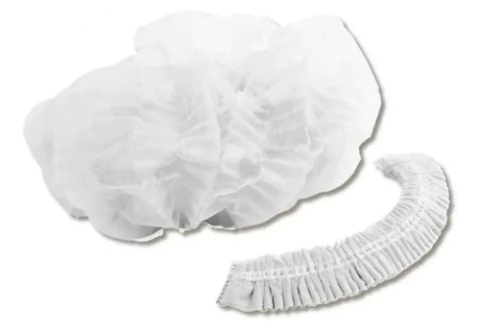 Cofias Friselina 30gr Descartables Plisadas Blancas X 100u