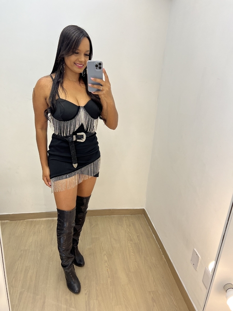 Cropped franja - comprar online