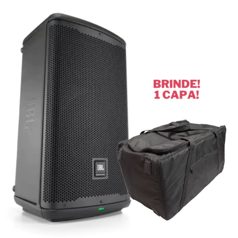 Kit Caixa de Som Ativa Profissional JBL EON710 1300W Bluetooth + Capa Brinde - comprar online