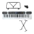 Kit Teclado Musical AZ KEYS TONE 61 Teclas Branco com Fonte Bivolt + Suporte - comprar online