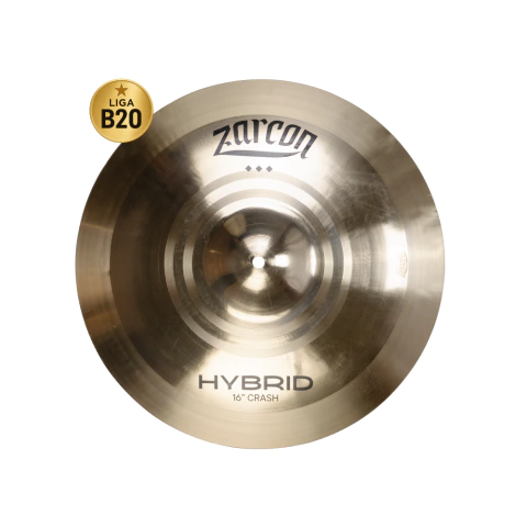 Prato de Bateria Crash 16” Zarcon Hybrid B20 – Ataque Potente com Timbre Profissional - comprar online