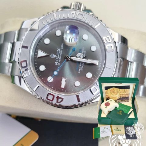 Rolex Yach Master 40mm Cinza Grey Aço Safira Cerâmica Automático Pulseira Oyster - comprar online