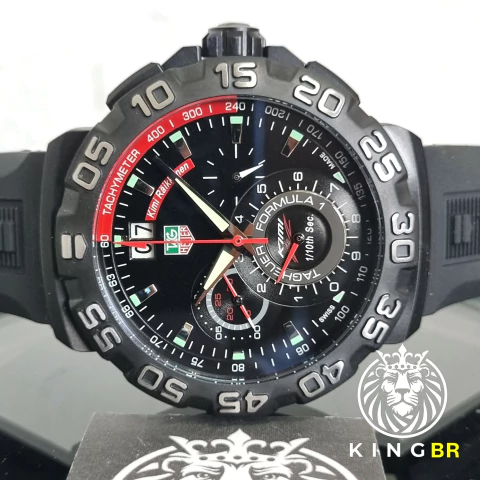 Tag Heuer Formula 1 Kimi Preto Pvd 45mm Cronógrafo Cerâmica Borracha - comprar online