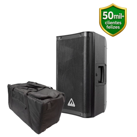 Kit Caixa de Som Ativa Profissional Armer EVX 15" 1400W Bivolt com Capa - comprar online