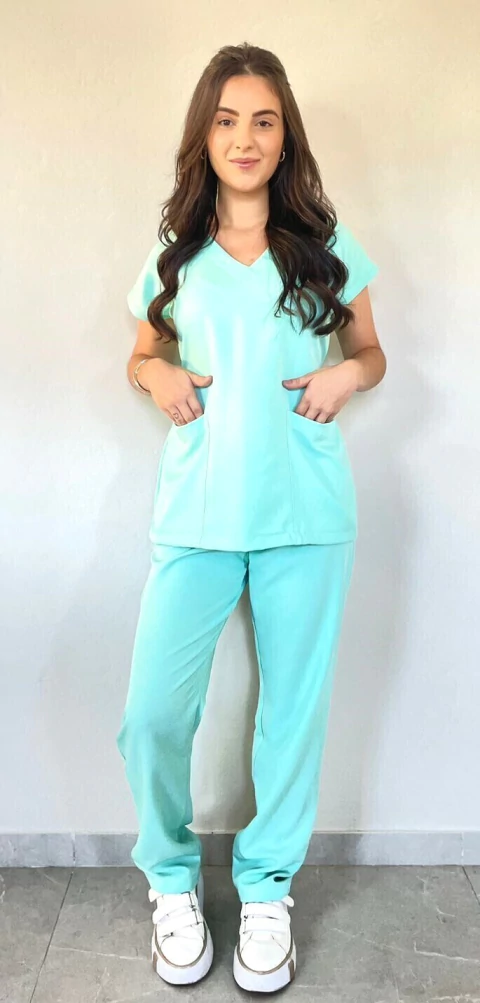 Pijama Cirúrgico Feminino Aurora Verde claro - comprar online