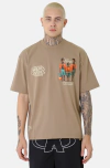 Camiseta oversized Kings CPB Saberes e dizeres marrom - comprar online
