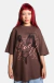 Camiseta Kings mickey And Friends marrom - Cmt6mickeypri26-016 - essa tem o rosto do pateta na frente uma artee scrito mickey and friends