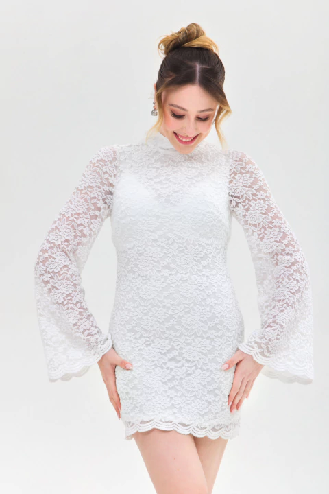 Vestido De Renda Bellagio Off White - comprar online