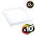 Pack x10 Panel Plafón de Aplicar Cuadrado 12W Macroled