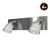 Aplique Pared 2 Luces Bano Inoxidable Vidrio Platil Con Led