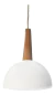 Lampara Colgante Deco Bell04 Media Esfera Con Madera E27 Led