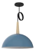 Lampara Colgante Deco Bell03 Media Esfera Con Madera E27 Led