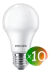 Pack 10 Lampara Philips Led 9w 10w = 60w E27 Calida Fria en internet