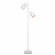 Lampara De Pie Duplex 2 Luces E27 Blanco + Oro - comprar online