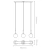 Lampara Colgante Ciro 3 Luces G9 150cm Base Rectangular