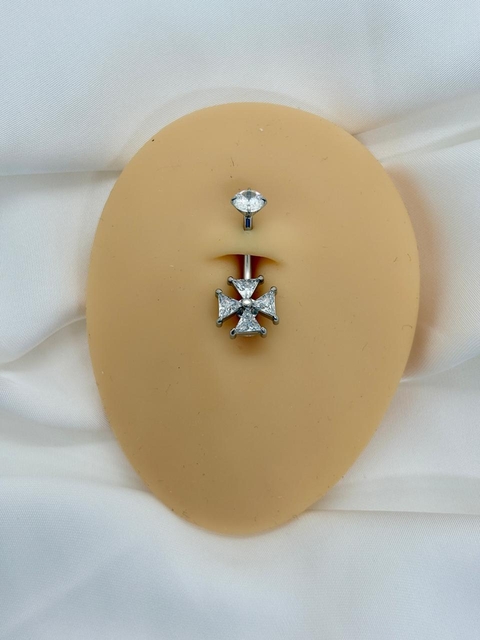 Piercing ombligo - plateado