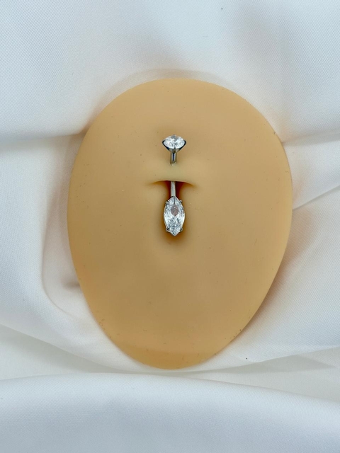 Piercing ombligo - plateado