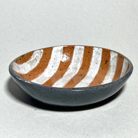 Bowl Listras - laranja&branco - comprar online