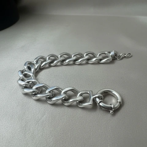 Pulsera de plata groumet Maxi